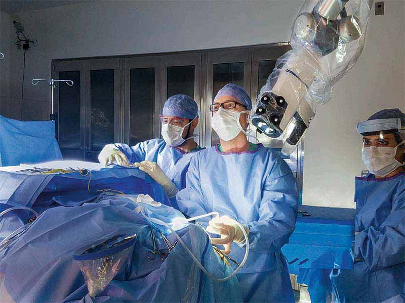 Surgeons doing procedure